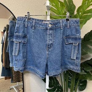 🖤 Los Angeles Sixty-Six Denim Cargo Shorts | Utility Pocket Detail | Sz 11